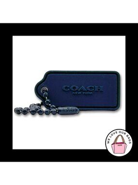 Limited Edition 2" COACH SILICONE RUBBER Blue KeyFob Bag Charm Keychain Hang Tag